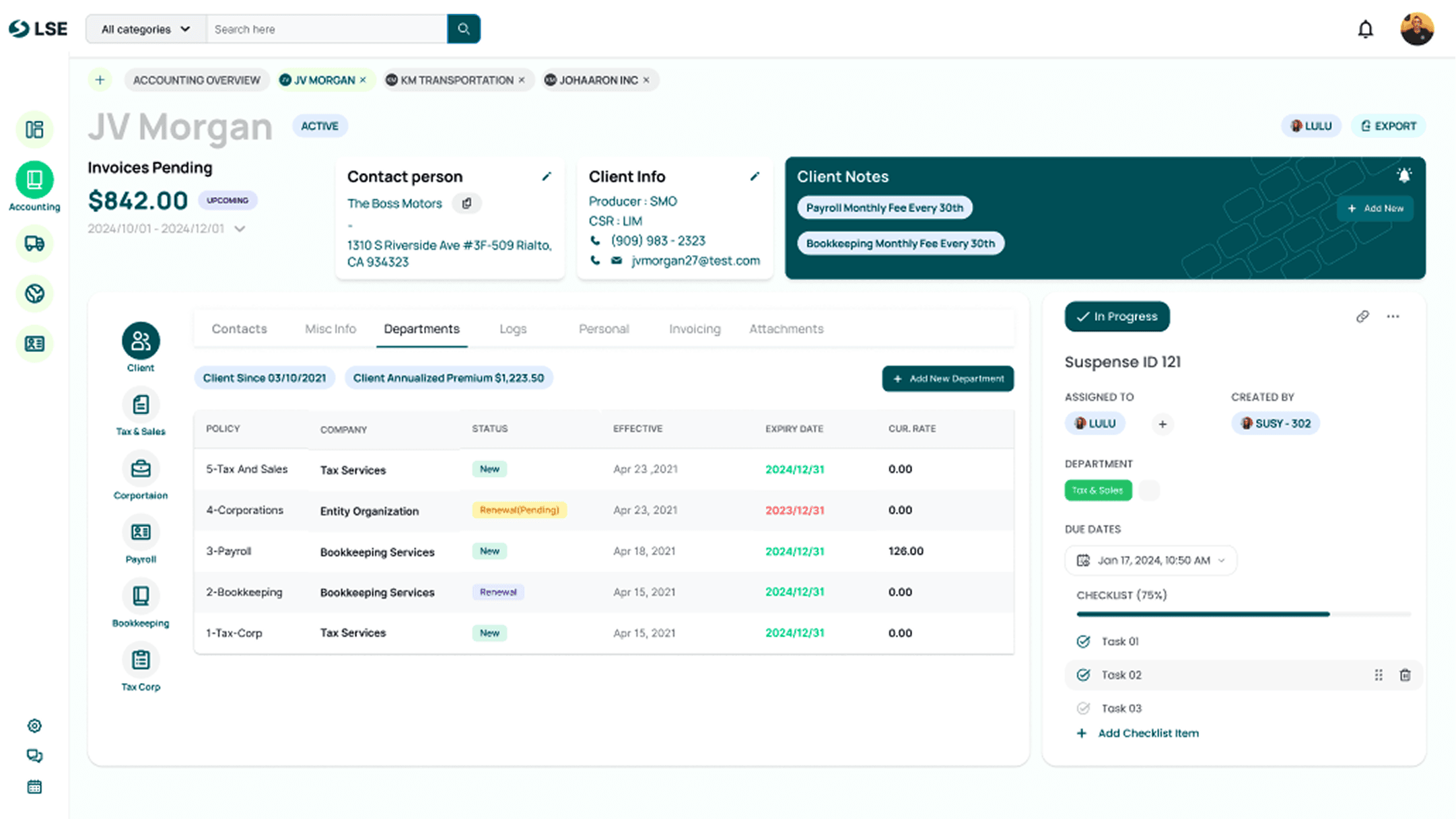 Bookkeeping Portal